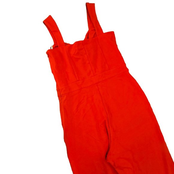 Ali & Jay Red Jumpsuit Bow Front Sleeveless Cropped Womans Size M VR614 - Picture 12 of 14